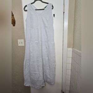 Dip Blue and White Striped Dress